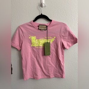 New with tags Womens xs Gucci Pink  Tee